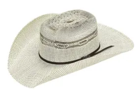 MF Western Twister Added Money Brick Two Tone Vented Bangora  Natural Straw Hat Style T71621