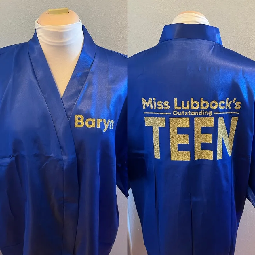 Miss America's Outstanding Teen Title Silk Robe