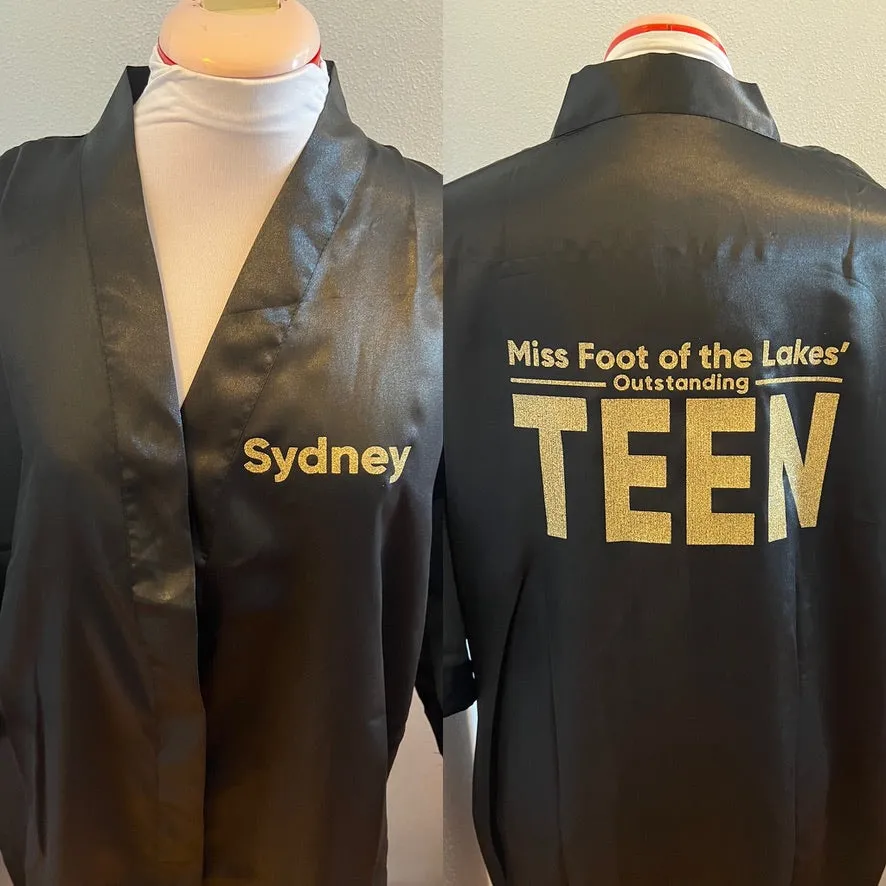 Miss America's Outstanding Teen Title Silk Robe