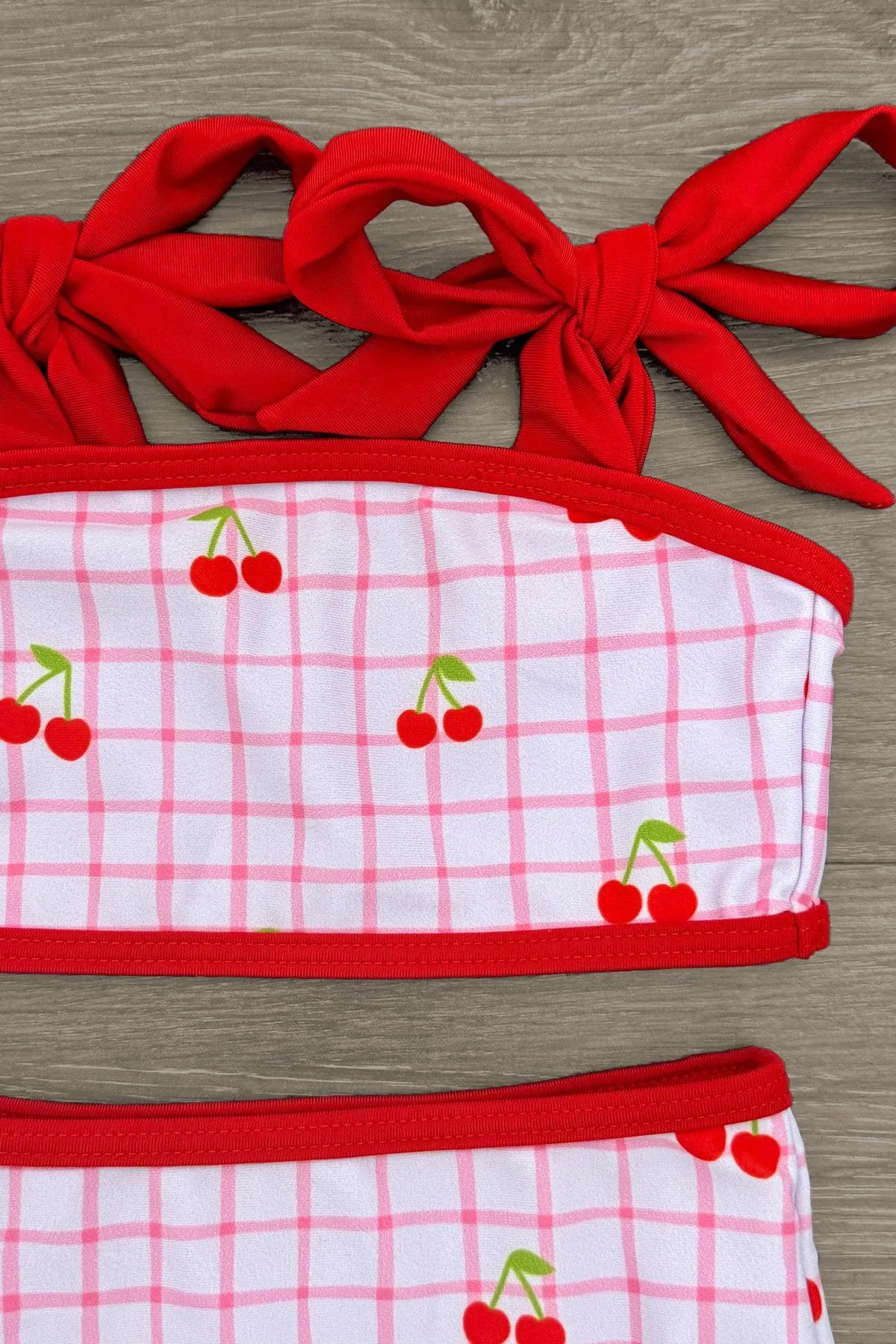 Mom & Me - Pink & Red Cherry Bikini