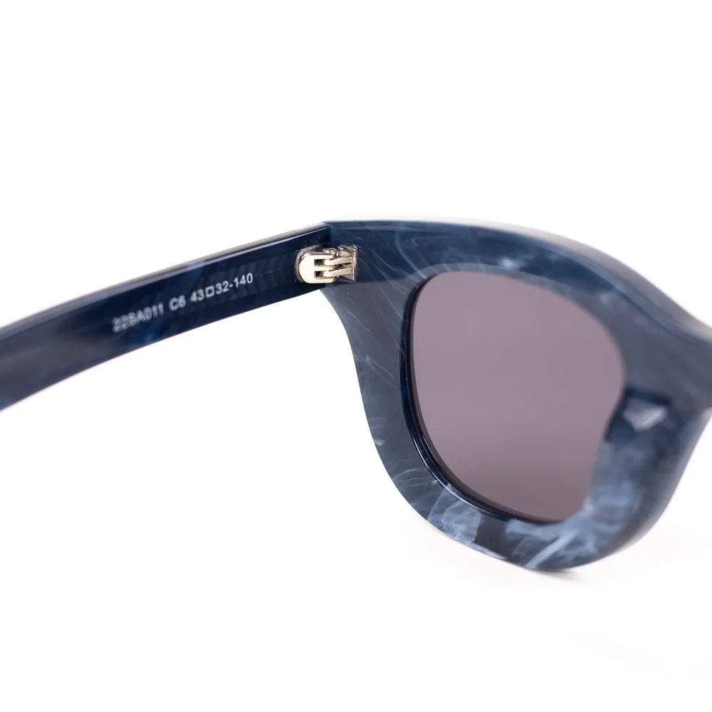 MonkStory Thick Acetate Unisex Sunglasses - Marbleous Blue