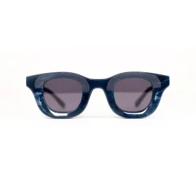 MonkStory Thick Acetate Unisex Sunglasses - Marbleous Blue