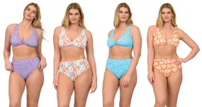 MS-CS2P08 - Wholesale Women's Soft Feel Printed Two-Piece Bikini Sets