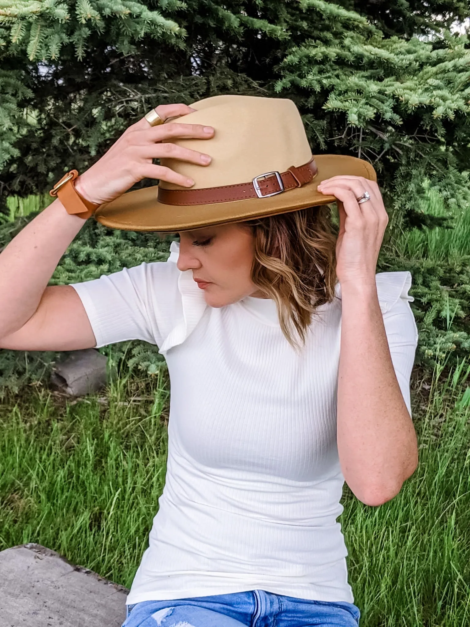 Ombre Wide Brim Hat