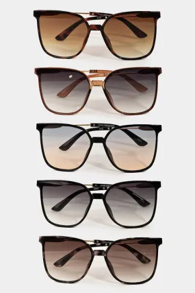 Oversized Acetate Gold Arm Sunglasses