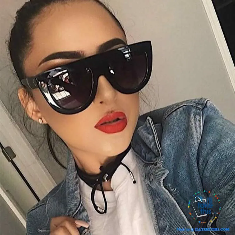 Oversized Designer Cat Eye Women's Sunglasses - Chic Luxury Sunglasses UV400 Shades - 5 Colors