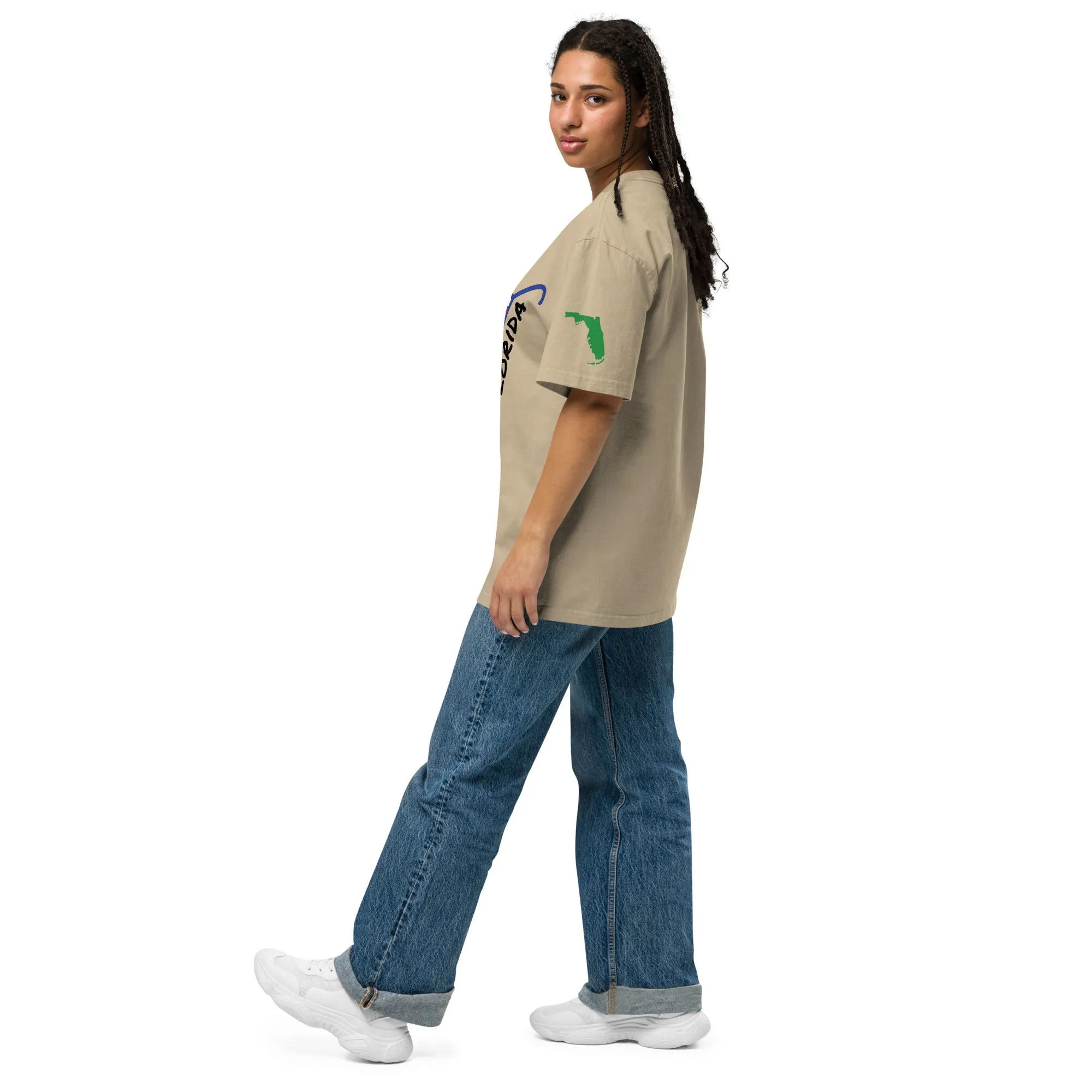 Oversized faded Florida t-shirt - Florida Sunglasses Shirt
