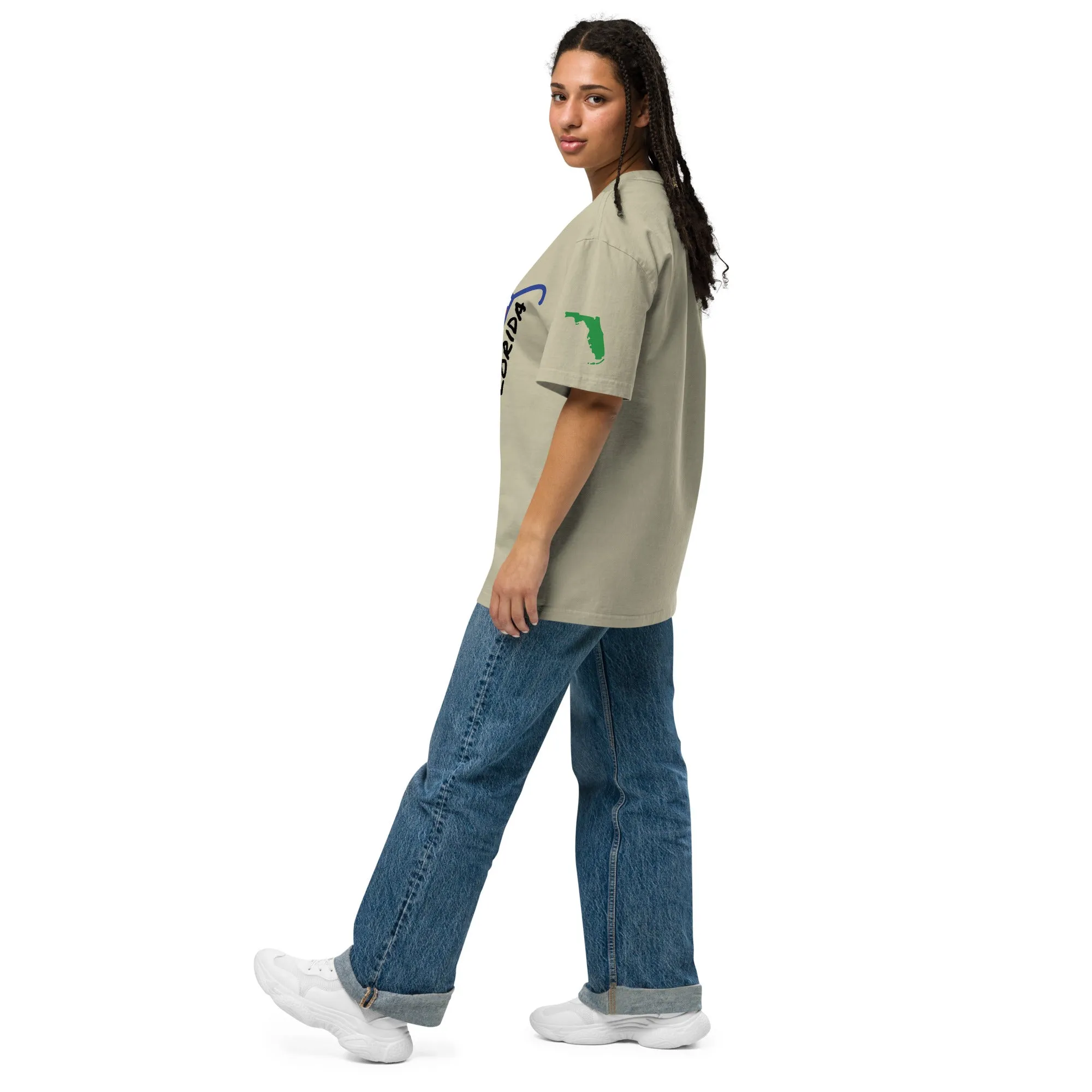 Oversized faded Florida t-shirt - Florida Sunglasses Shirt