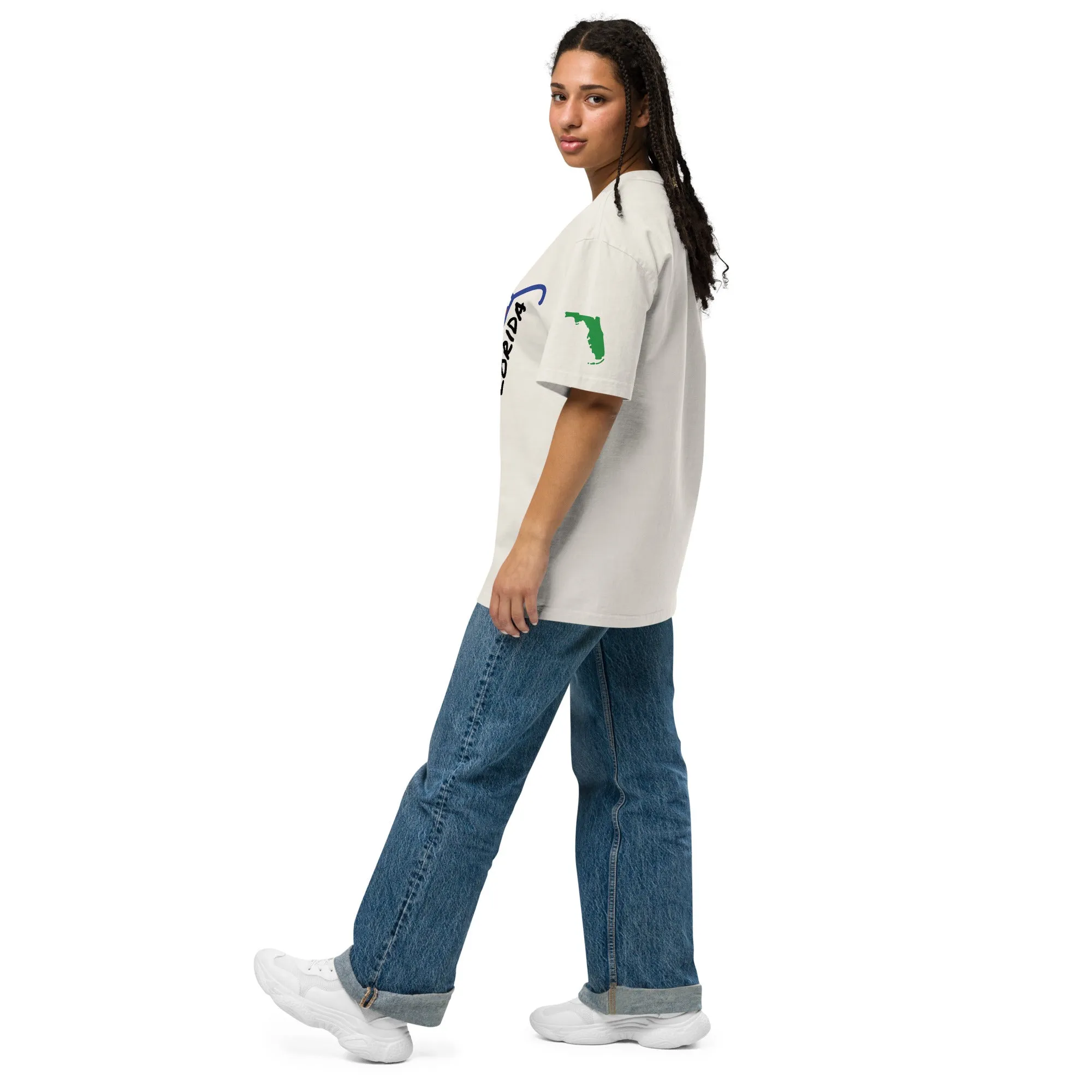 Oversized faded Florida t-shirt - Florida Sunglasses Shirt