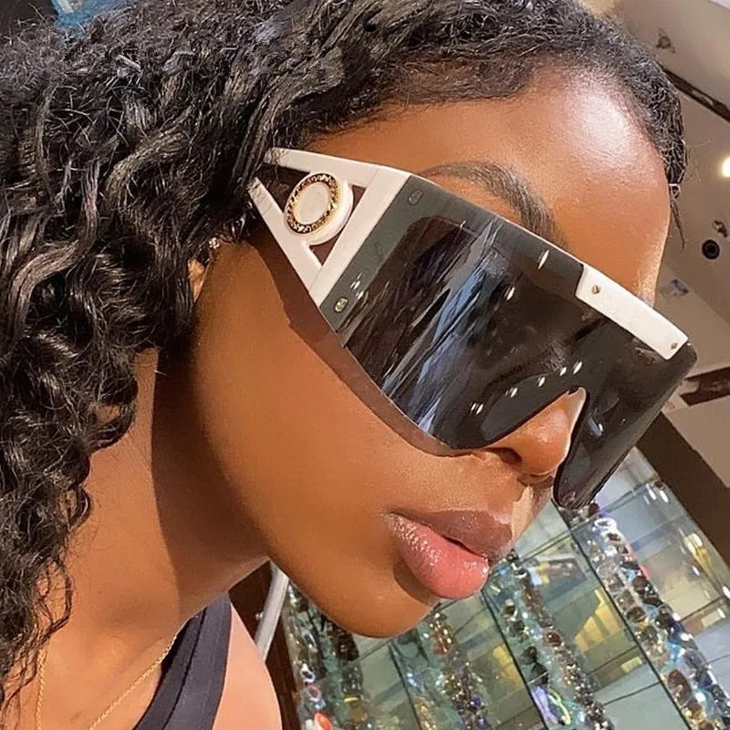 Oversized Goggle Like Vintage Sunglasses