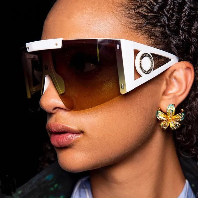 Oversized Goggle Like Vintage Sunglasses