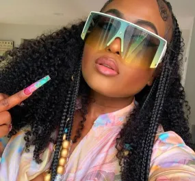 Oversized Goggle Like Vintage Sunglasses