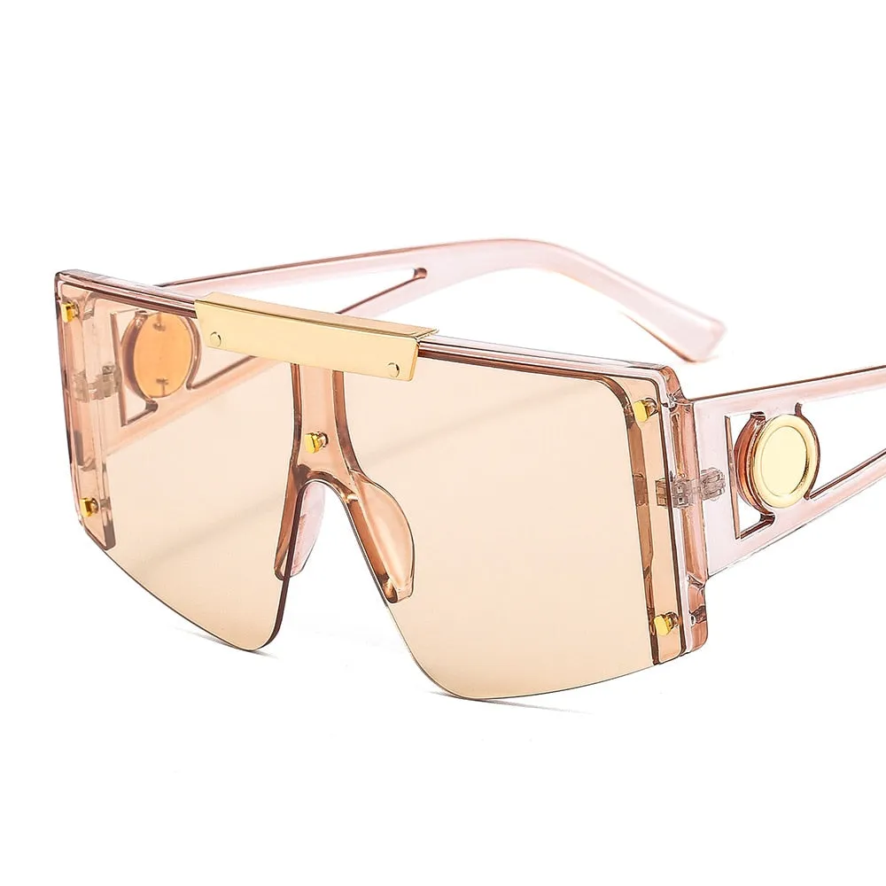 Oversized Goggle Like Vintage Sunglasses