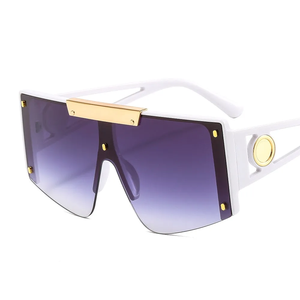 Oversized Goggle Like Vintage Sunglasses