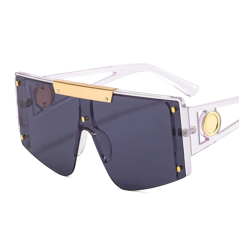 Oversized Goggle Like Vintage Sunglasses
