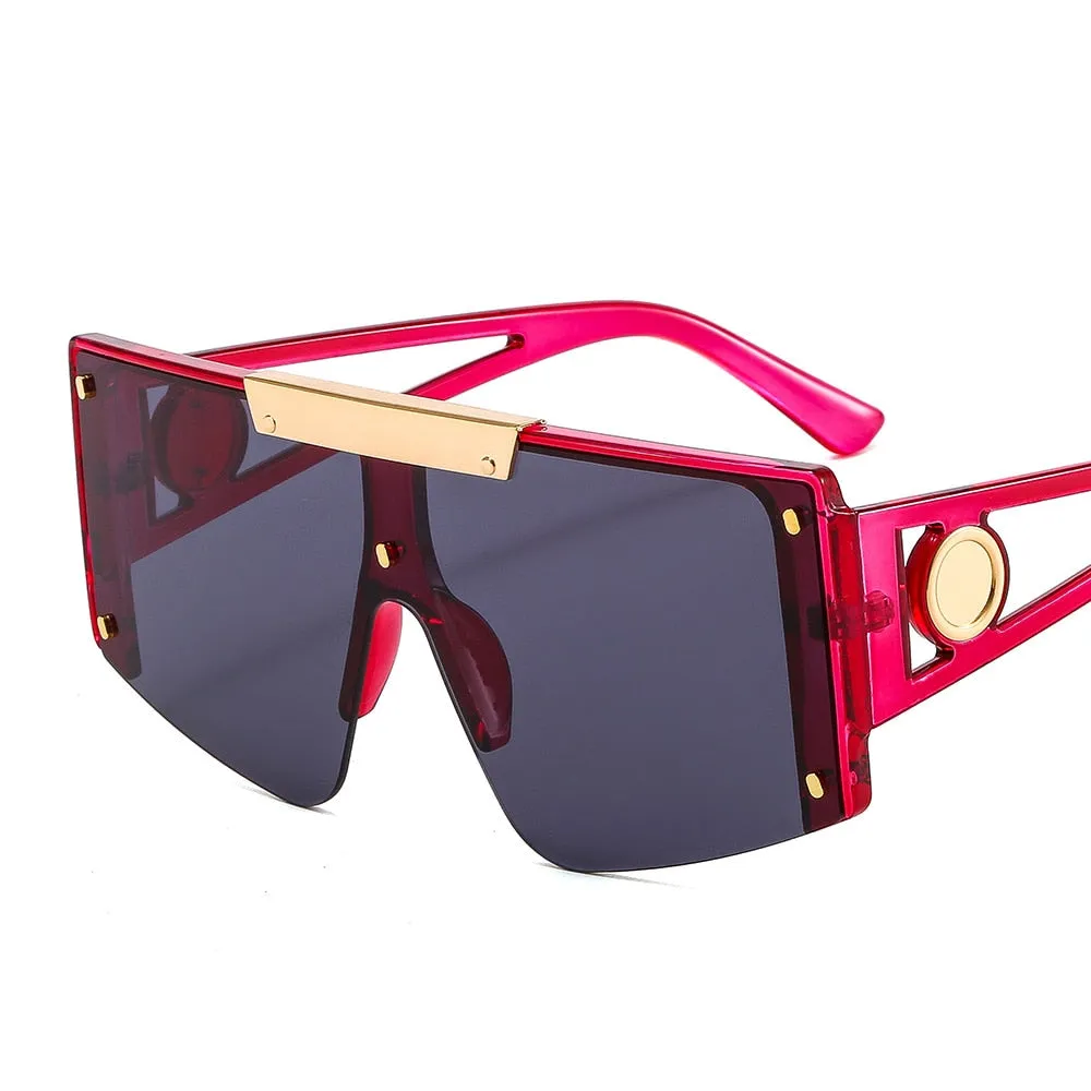 Oversized Goggle Like Vintage Sunglasses