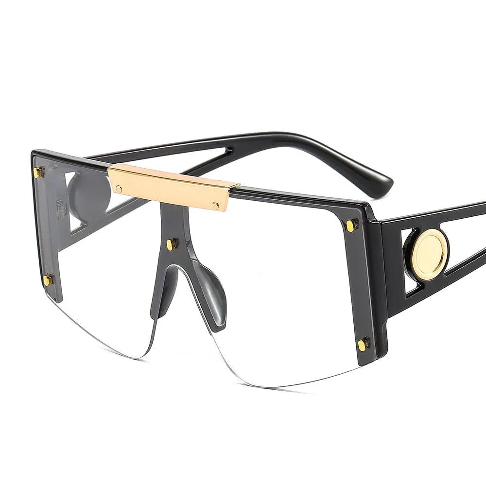 Oversized Goggle Like Vintage Sunglasses