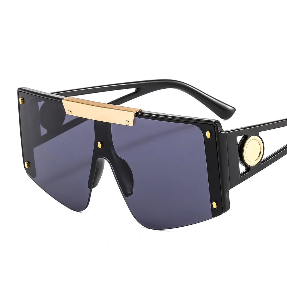 Oversized Goggle Like Vintage Sunglasses