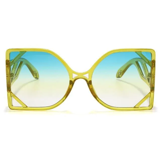 Oversized Steampunk Retro Sunglasses