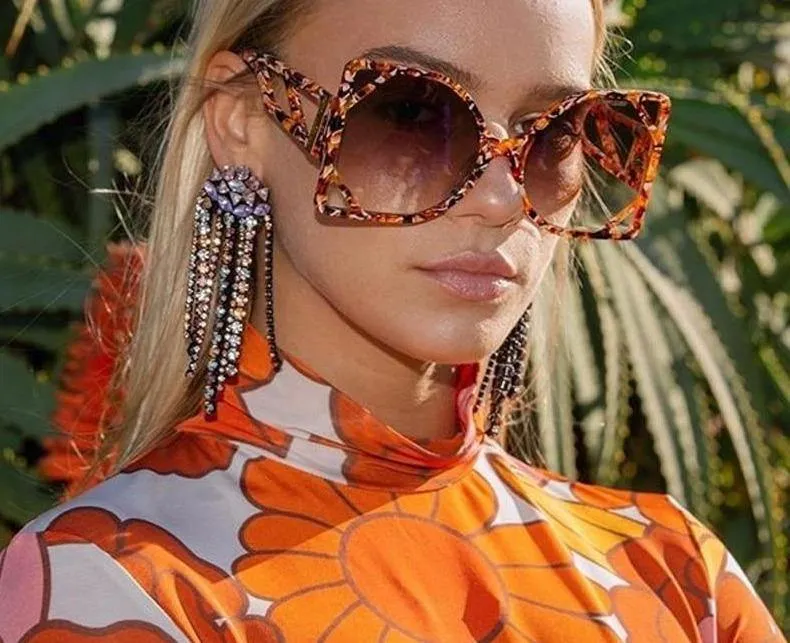 Oversized Steampunk Retro Sunglasses