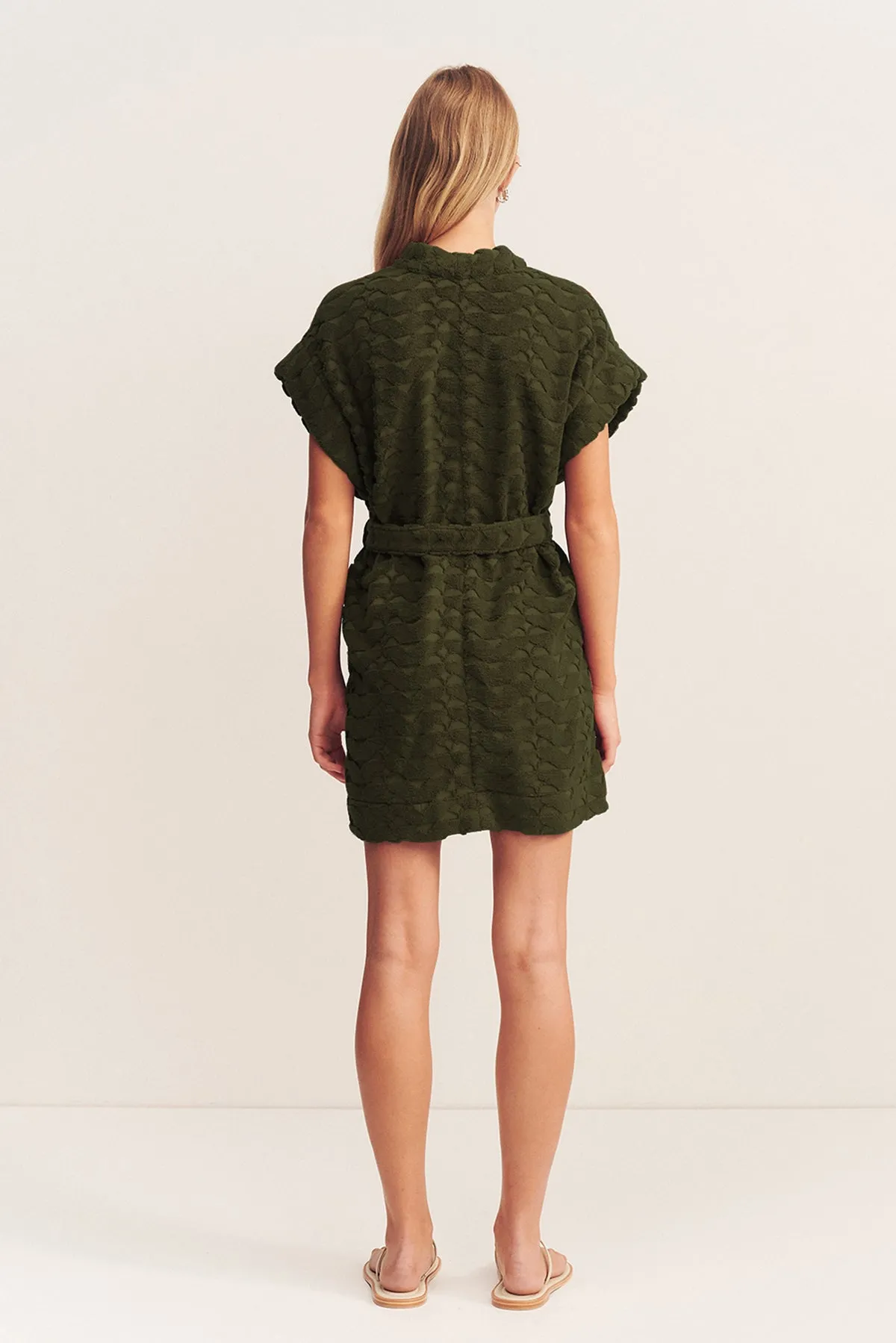 PAULINE SLEEVELESS ROBE - KHAKI