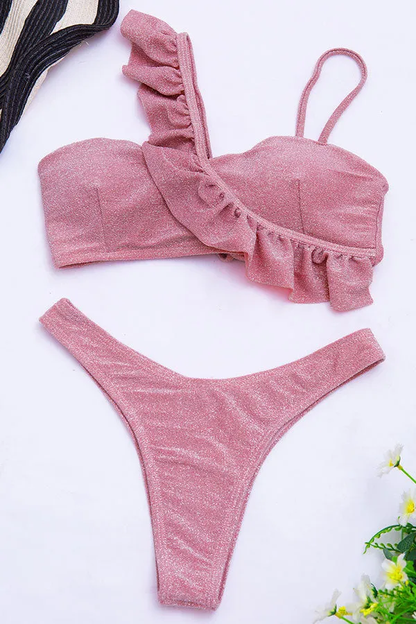 Pink Girly Ruffles Bikini