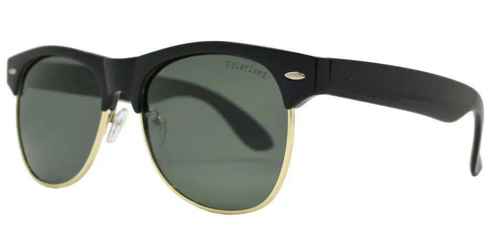 PL 7581 PT - Retro Horn Rimmed Polarized Plastic Sunglasses
