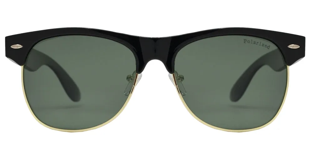 PL 7581 PT - Retro Horn Rimmed Polarized Plastic Sunglasses