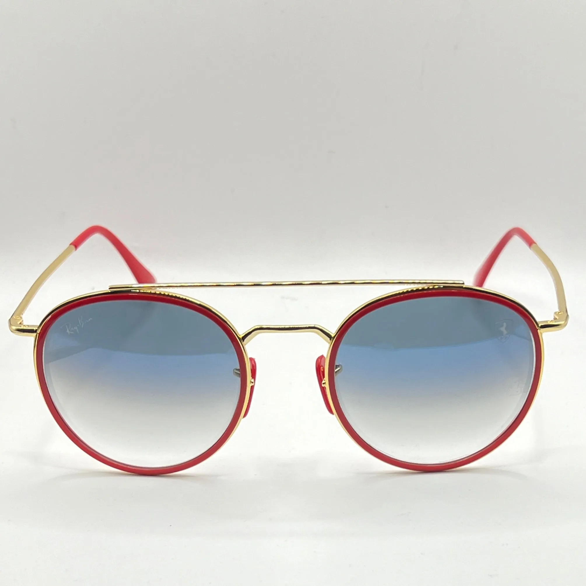 Ray-Ban Ferrari RB3647-M F029/3F Sunglasses - Gold Frame, Gradient Blue Lens