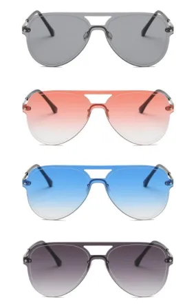 Rimless Aviator Sunglasses (With Colored Lenses)