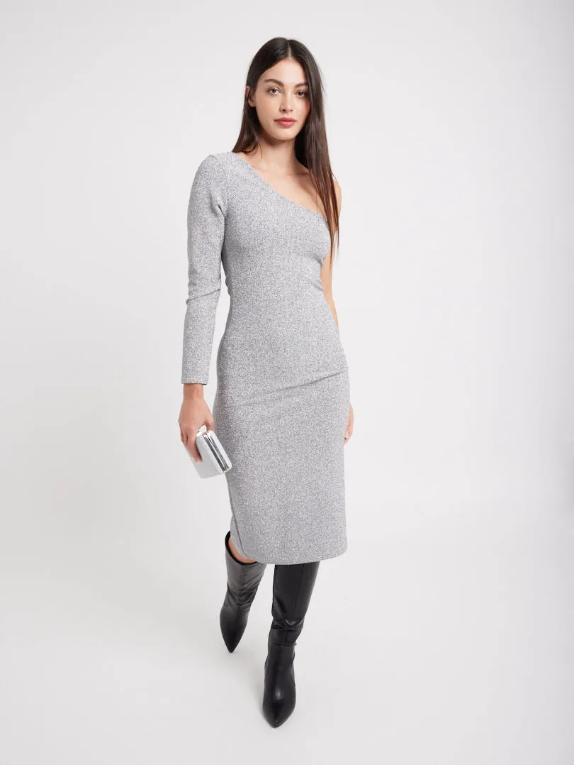 Robe asymétrique à paillettes
