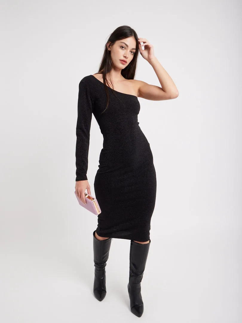 Robe asymétrique à paillettes