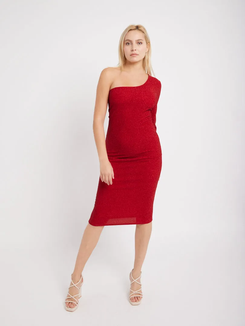 Robe asymétrique à paillettes