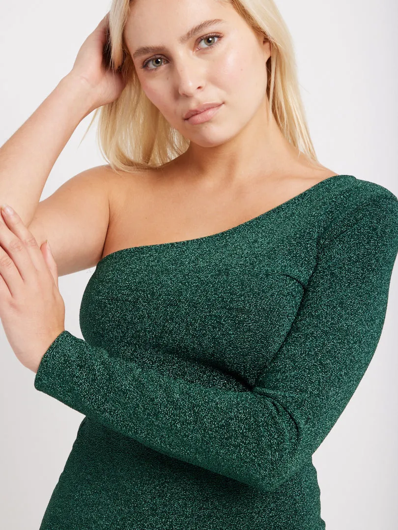 Robe asymétrique à paillettes