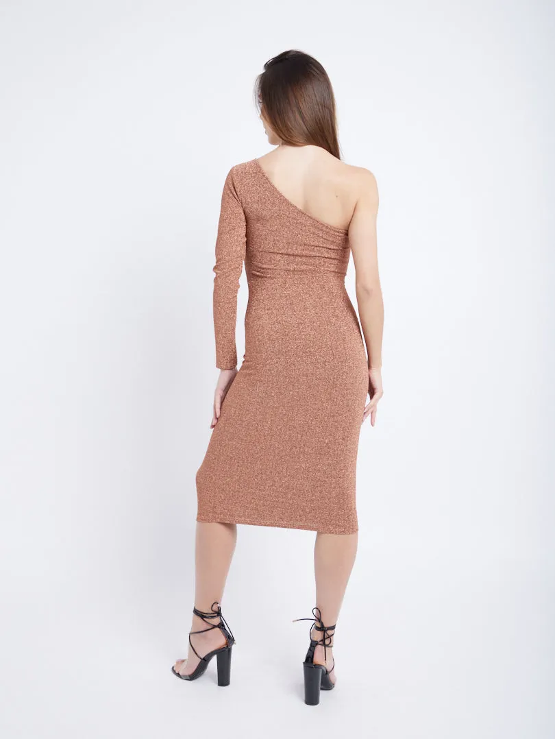Robe asymétrique à paillettes