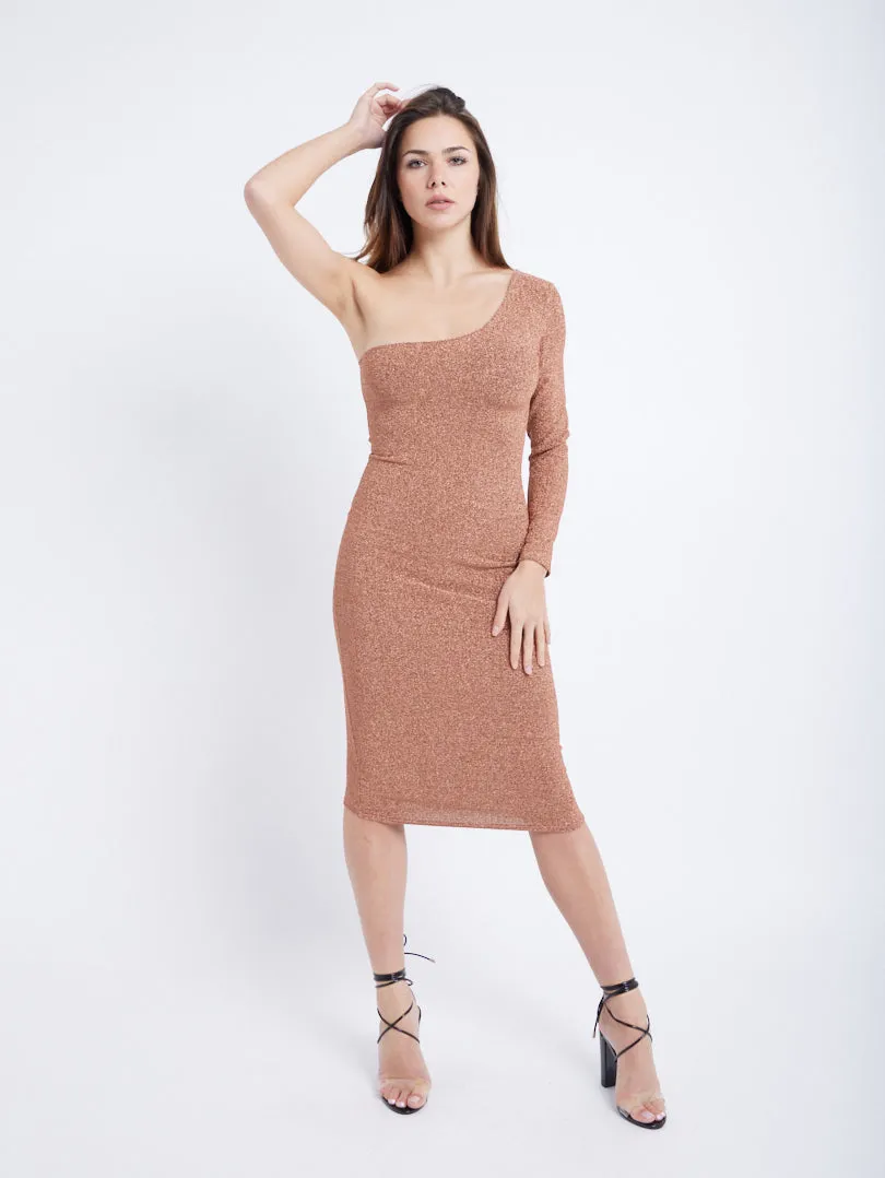 Robe asymétrique à paillettes