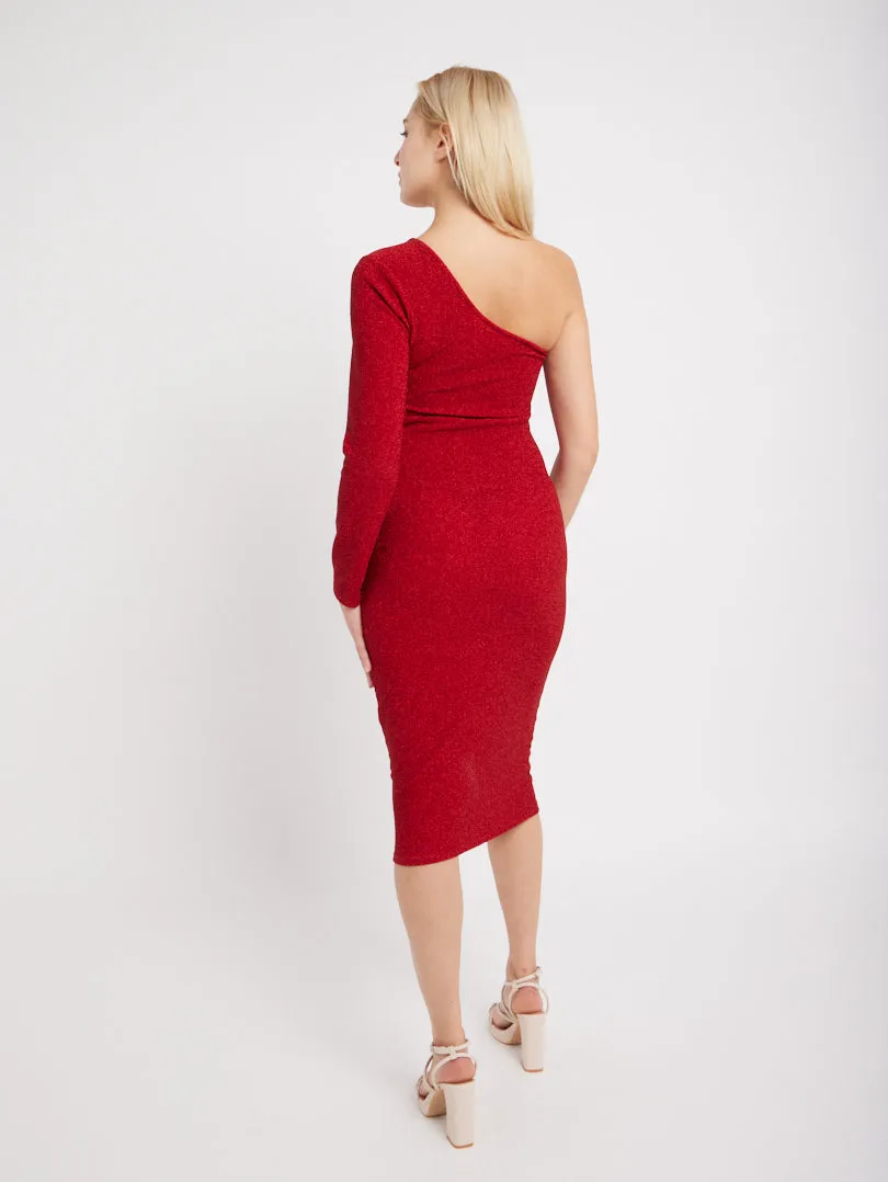 Robe asymétrique à paillettes