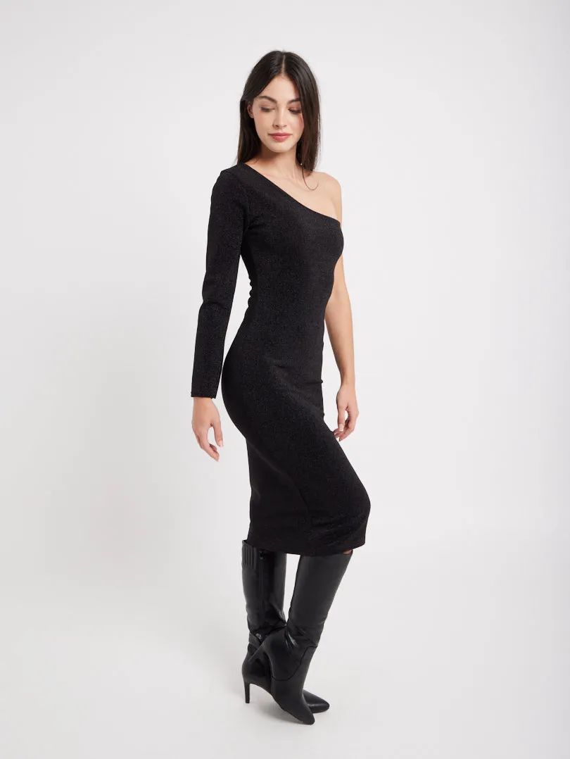 Robe asymétrique à paillettes