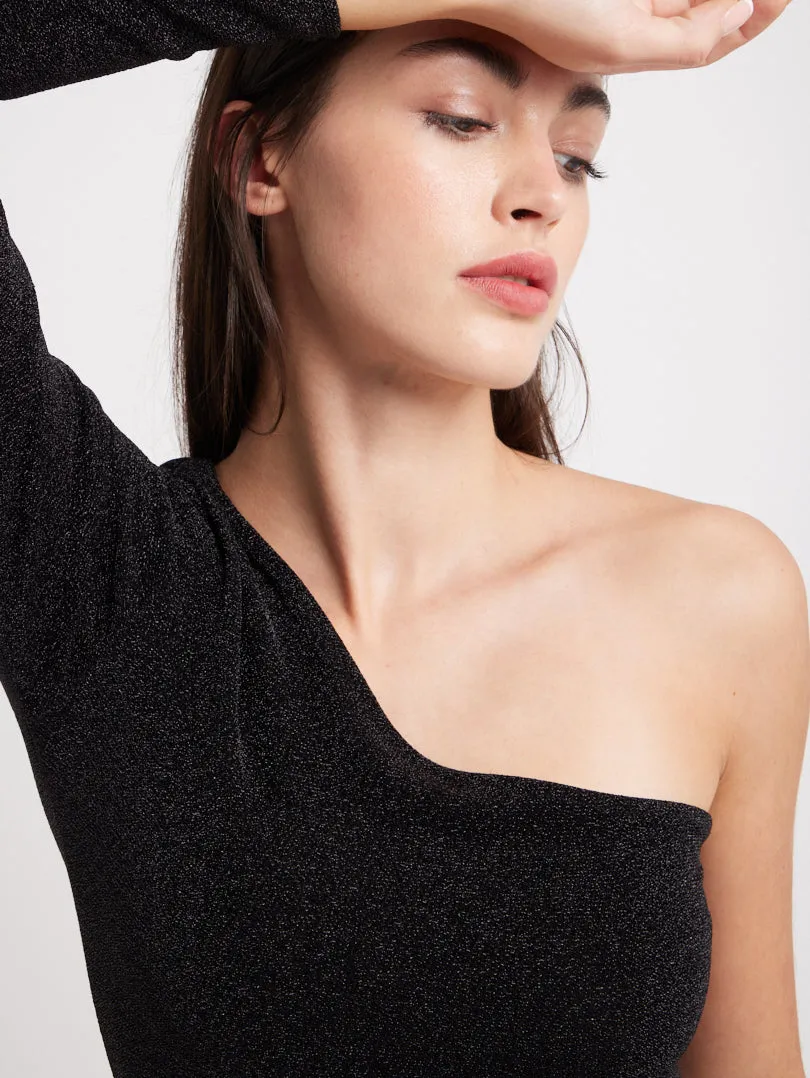 Robe asymétrique à paillettes