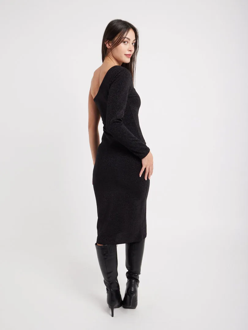 Robe asymétrique à paillettes