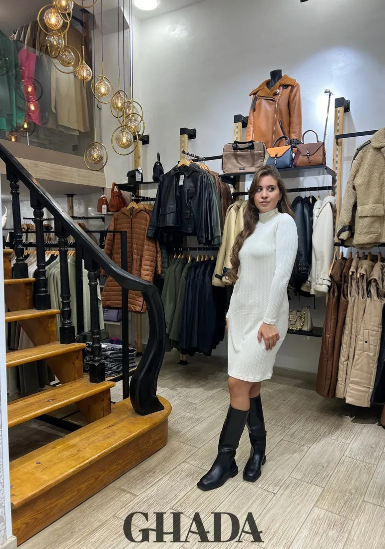Robe courte en maille