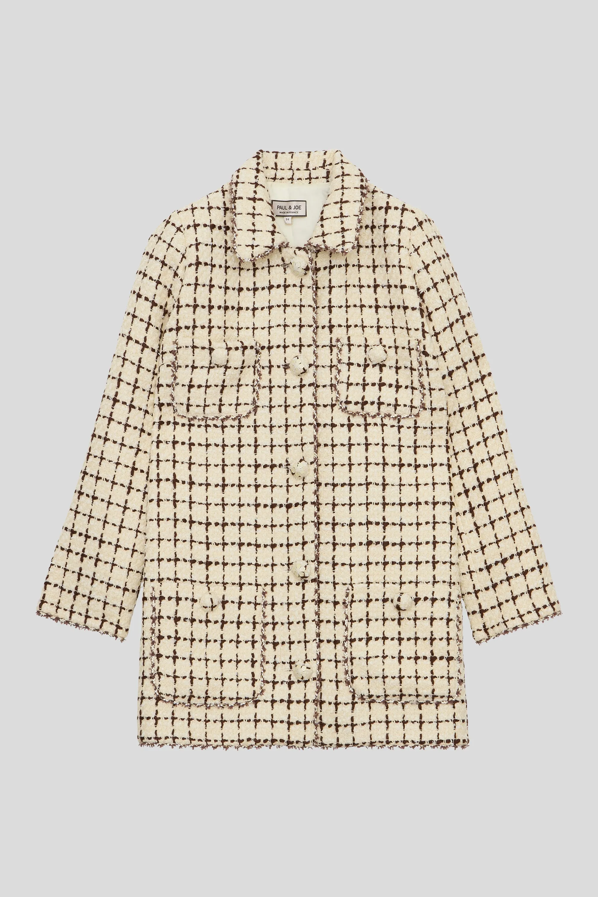 Robe en tweed à carreaux