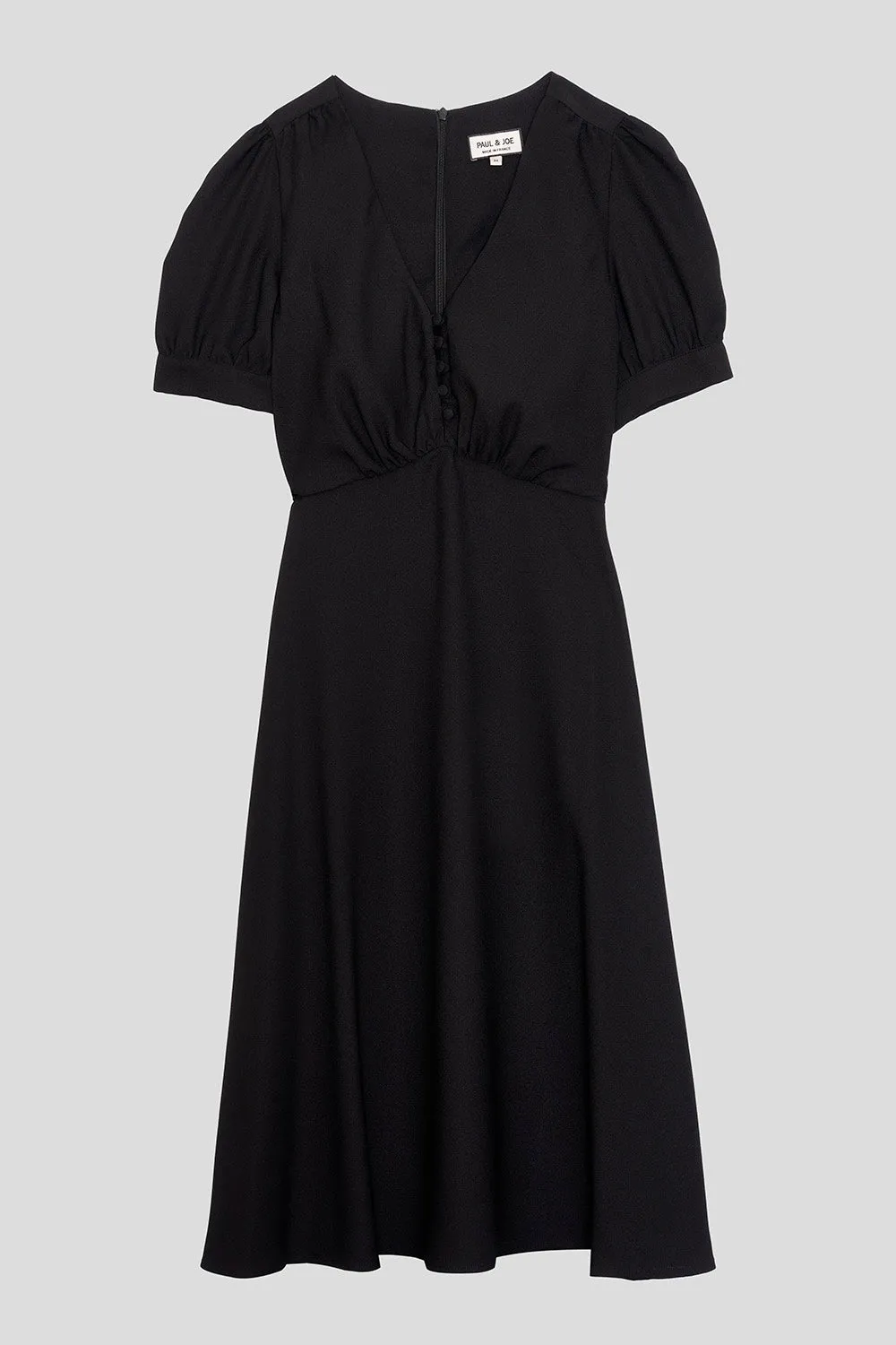 Robe midi retro en crêpe