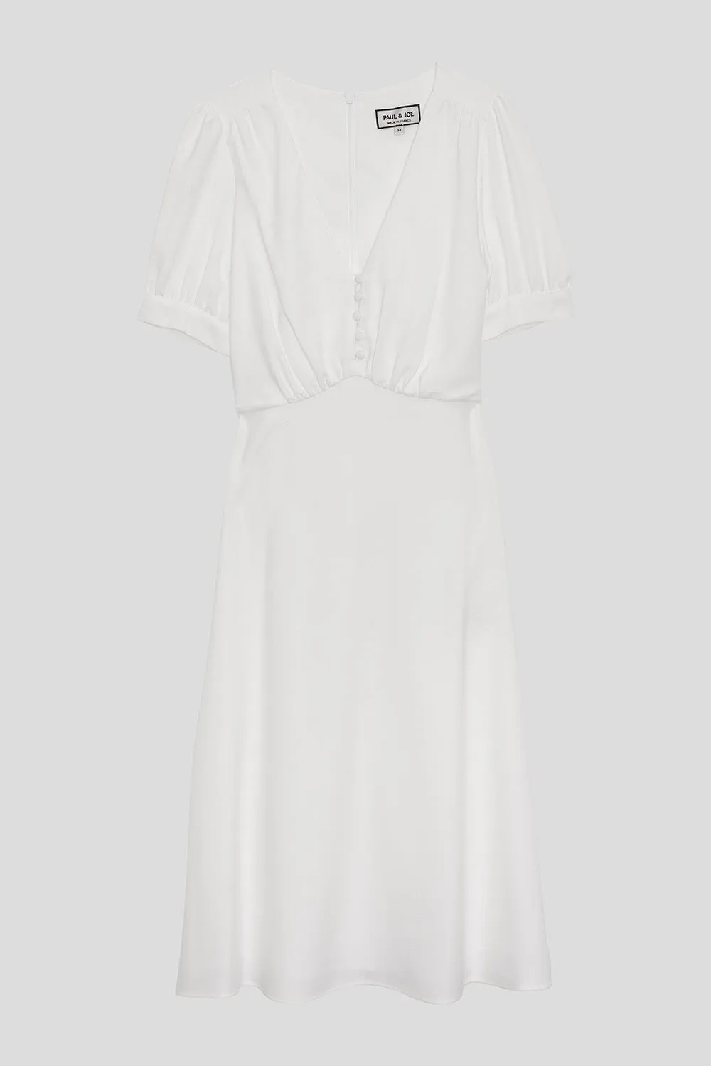 Robe midi retro en crêpe