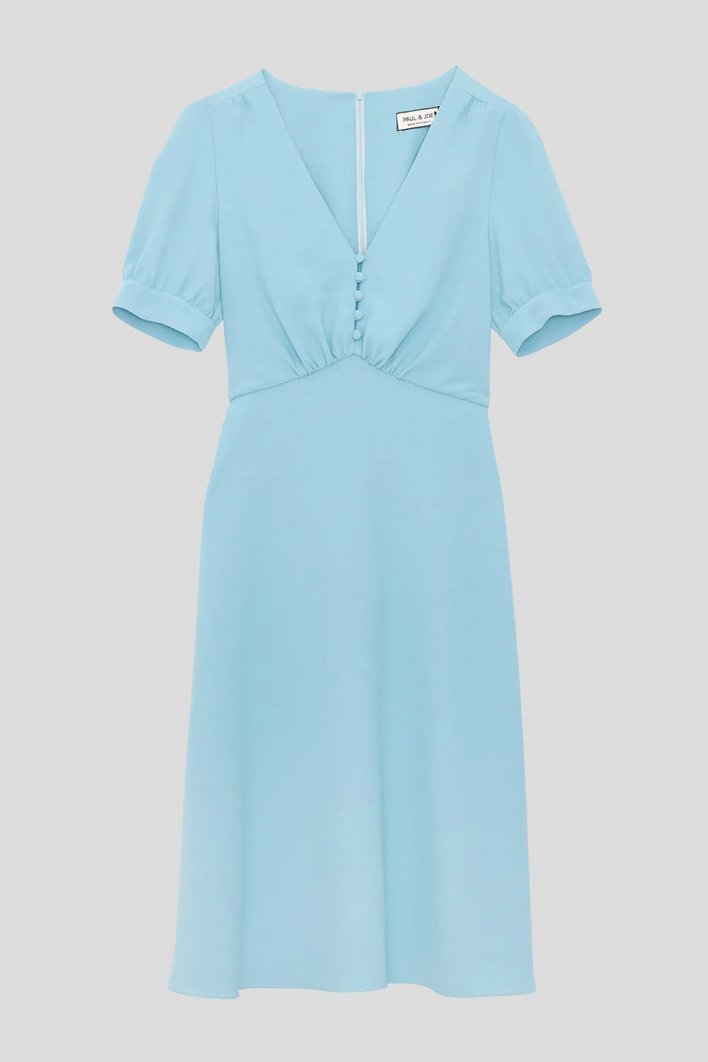 Robe midi retro en crêpe