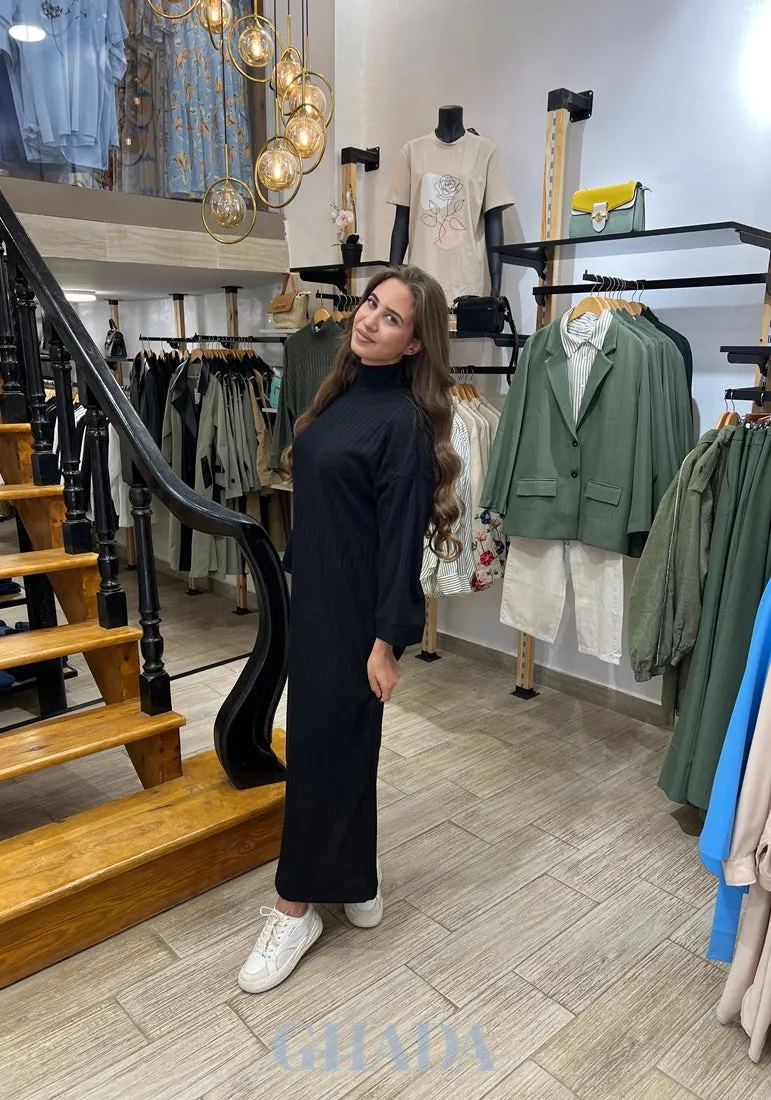 Robe noire en maille