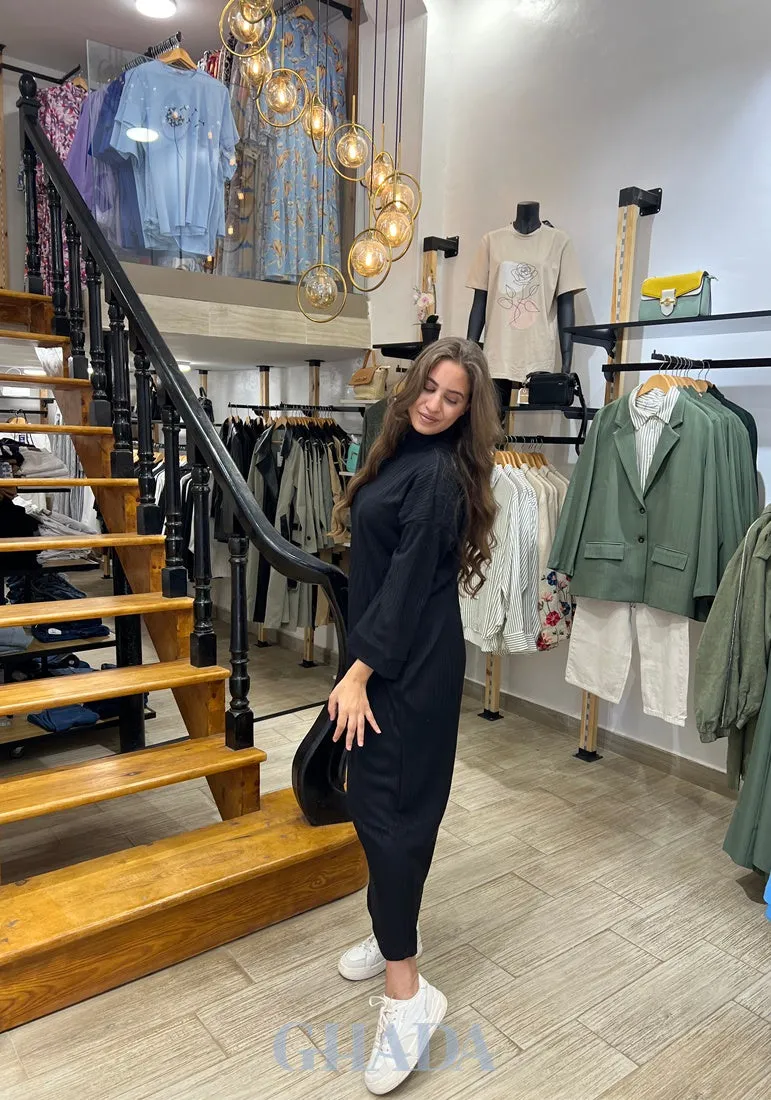 Robe noire en maille
