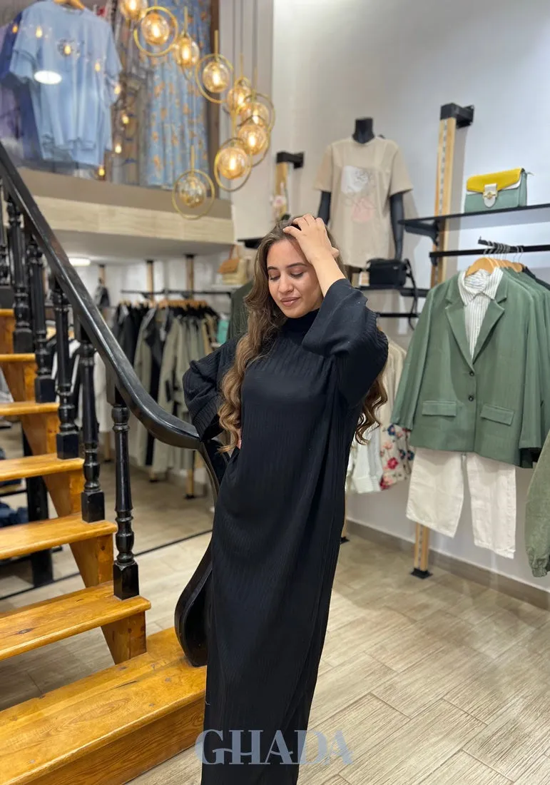 Robe noire en maille