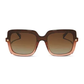SANDRA - TAUPE OMBRE CRYSTAL   BROWN GRADIENT   POLARIZED SUNGLASSES