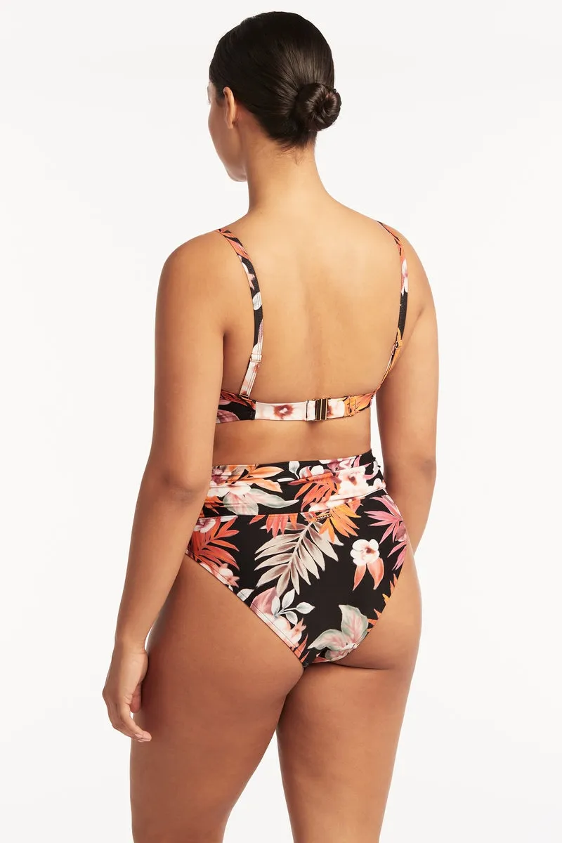 Sea Level Escape Wrap Hi Waist Bikini Bottom